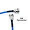 NK-connector naar NK-connector Blauwe coaxiale RF-kabel geheel koper Hoogtemperatuur Hoogfrequente communicatie mannelijk signaal
