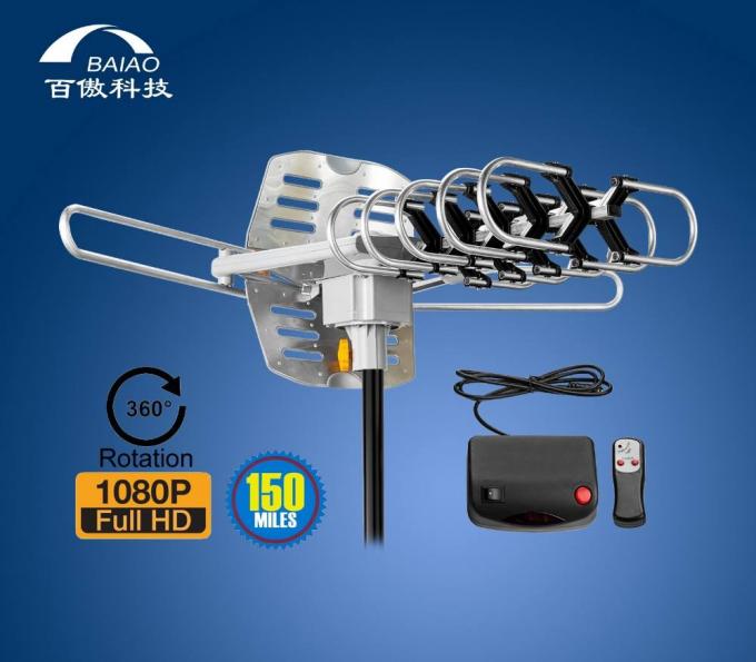 Gemotoriseerde Yagi UHF vergrootte Digitale HDTV Antenne met 360 Graadomwenteling 0