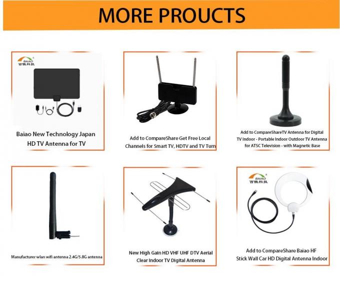 UHF 470 - de Antenne van TV van 862MHz 100 Miles Digital met Magnetische Basis 4