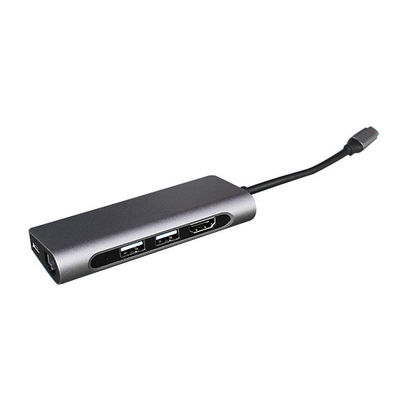 FCC ROHS OEM Usb 3,0 Multiport-de Hub van USB C HDMI van het Adapteraluminium