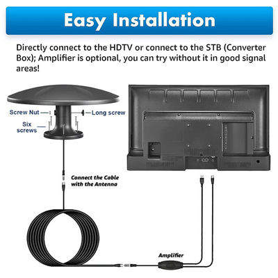Prewired outdoor lange afstand tape versterker signaalbooster RV tv-antenne voor Camping Attic Truck Boat camper