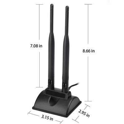 2.4GHz 5GHz Dual Band Aerial Wireless WiFi Communication Antenne SMA Magnet Base voor PCI-E Network Card USB Adapter Router