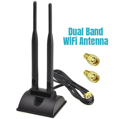2.4GHz 5GHz Dual Band Aerial Wireless WiFi Communication Antenne SMA Magnet Base voor PCI-E Network Card USB Adapter Router