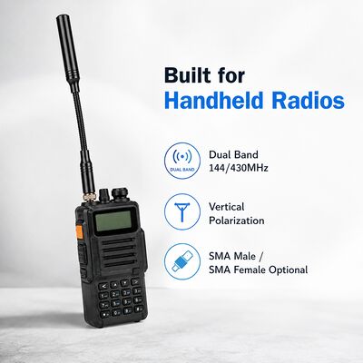 Tactische Boemerang-antenne, Dual Band 144/430MHz Draagbare Ham Radio-antenne met optioneel SMA-interface