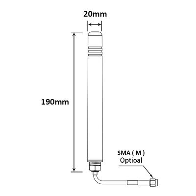 Nieuw ontwerp buiten IP68 waterdichte schroefmontage kastantenne High Gain 5G 4G LTE GSM 3G volledige band Omni mobiele antenne Rubber