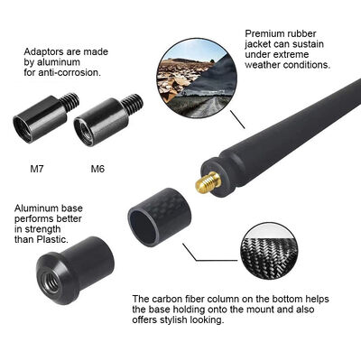 Geoptimaliseerde Universal CB Rubber Pickup Truck Radio Antenne Vervanging met Frequentiebereik 7-50MHz 5dBi Gain Premium Car Antenna